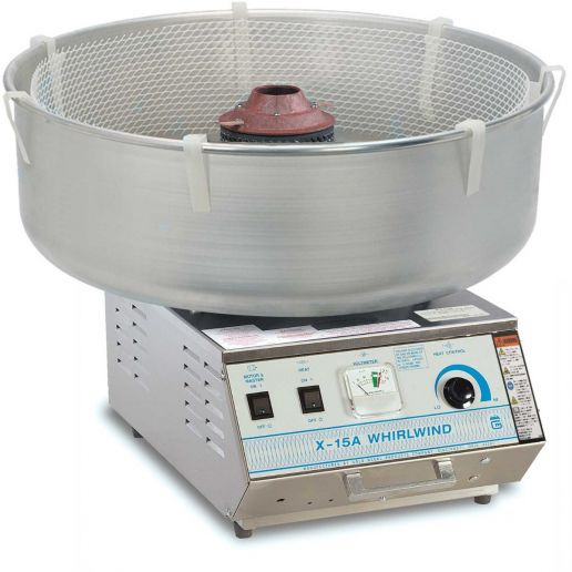 X-15 Whirlwind cotton candy machine with metal bowl